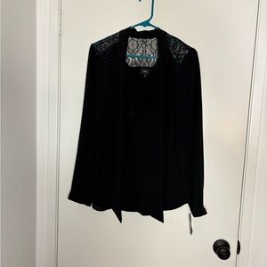 Mossimo Supply Co Black Asymmetrical Blouse
